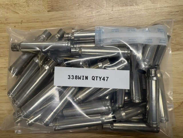 338 Win unprocessed brass Qty47 shipping included